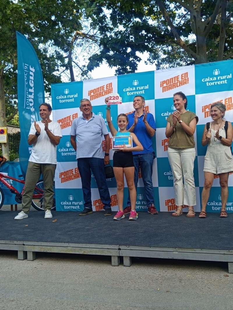 Una de las participantes en el podio  Foto: Comunicacin Grupo Cajamar 