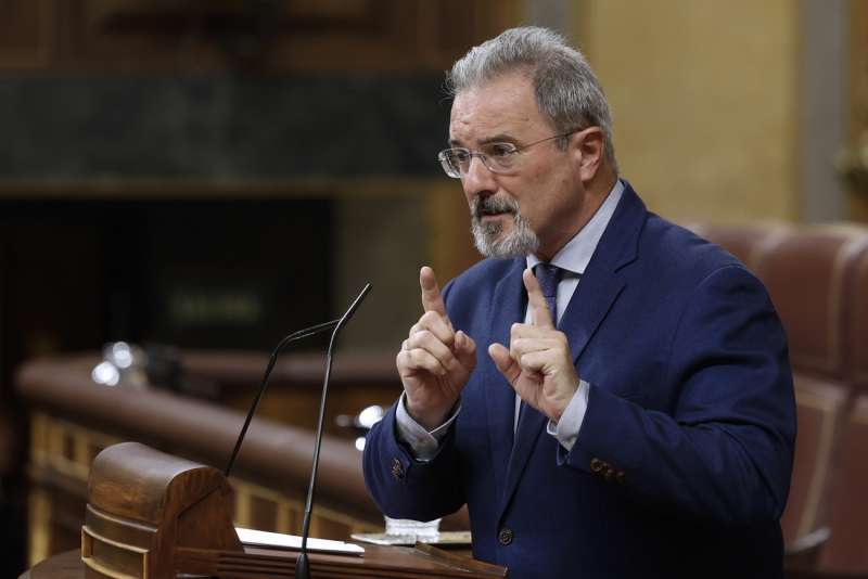 El diputado de Vox Carlos Flores en una sesin en el Congreso. EFEMariscal
