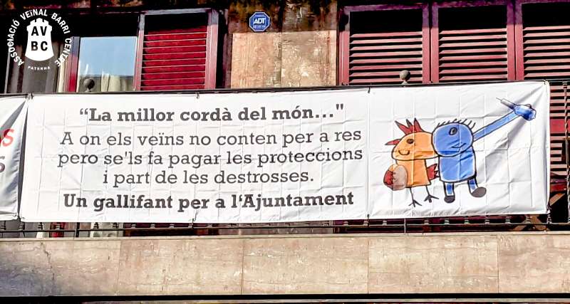 Pancarta de protesta. EPDA